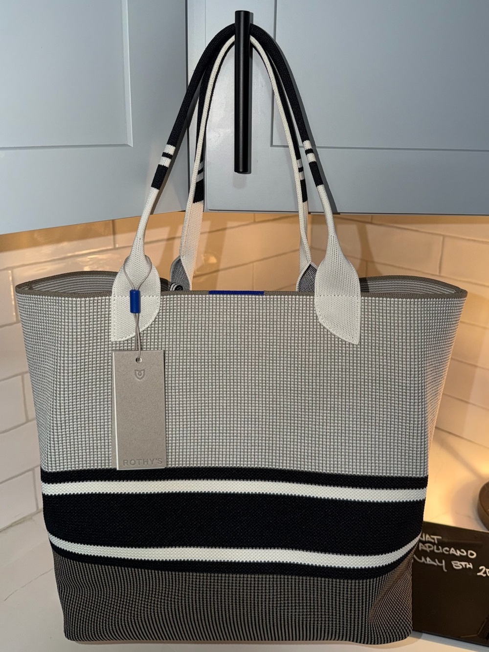 Rothy’s lightweight tote in Jetblack
